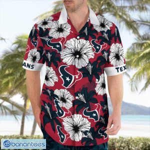Houston Texans Flower 3D Hawaiian Shirt All Over Printed Beach Shirt Product Photo 3