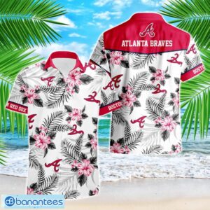 Atlanta Braves Tropical Floral Logo Hawaiian Shirt Product Photo 1