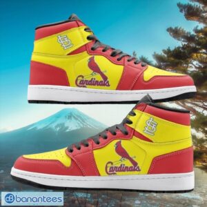 MLB St. Louis Cardinals Custom Yellow Red Air Jordan Hightop Shoes Product Photo 1