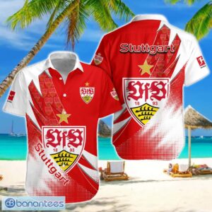 VfB Stuttgart Team Logo 3D Hawaiian Shirt For Fans Product Photo 1