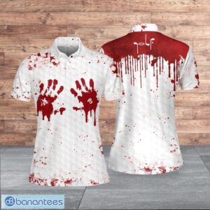 Bloody Hands Custom Halloween Golf For Women Polo Shirt Product Photo 1