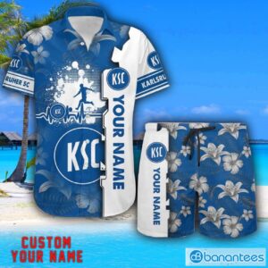 Karlsruher SC Tropical Combo Hawaiian Shirt And Shorts Personalized Name For Fans Product Photo 1