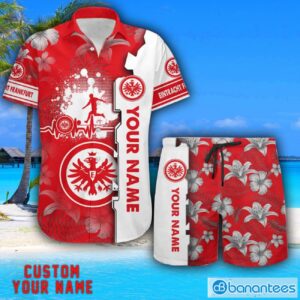 Eintracht Frankfurt Tropical Combo Hawaiian Shirt And Shorts Personalized Name For Fans Product Photo 1