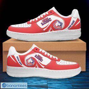 LOSC Lille Air Force Sneakers Personalized Name Gift Ideas For Fans Product Photo 2
