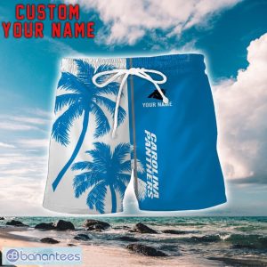 Carolina Panthers Coconut Pattern Hawaiian Shirt And Shorts Personalized Name Unique Gift For Summer Product Photo 2