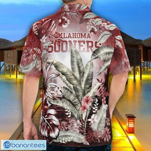 Oklahoma Sooners Tropical Floral Skull 3D Hawaiian Shirt Beach Shirt Halloween Gift Product Photo 2