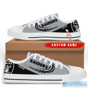 Custom Name Las Vegas Raiders Low Top Shoes For Fans Sport Product Photo 3
