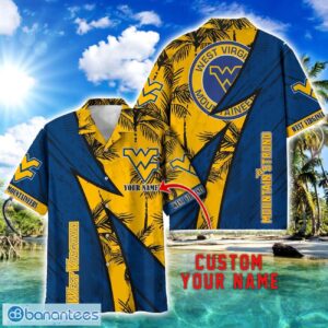 West Virginia Mountaineers AOP Hawaiian Shirt Beach Summer Shirt Personalized Name For fans Product Photo 1