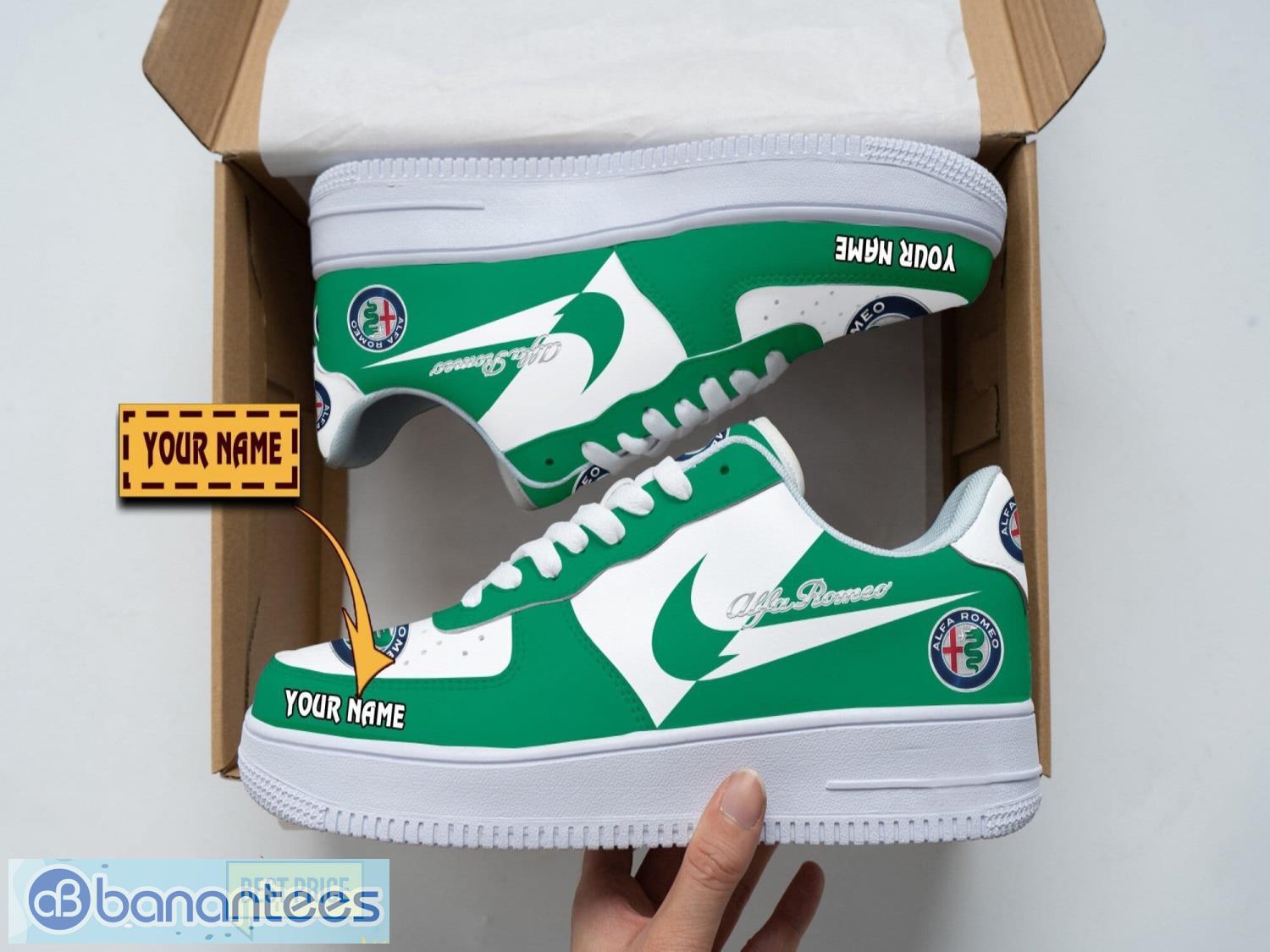 Alfa Romeo Air Force Shoes Custom Name Gift For Fans AF1 Sneakers Product Photo 1
