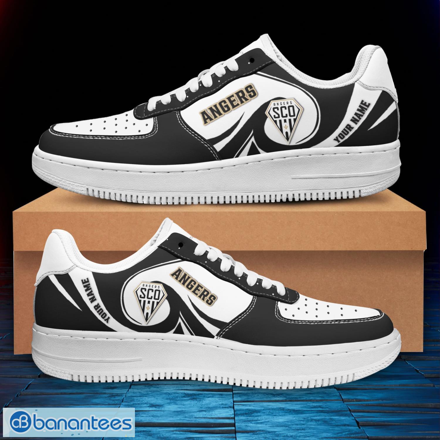 angers sco air force sneakers personalized name gift ideas for fans 1 image Angers SCO Air Force Sneakers Personalized Name Gift Ideas For Fans Product Photo 2