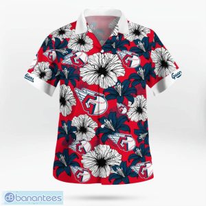 Cleveland Guardians Flower 3D Hawaiian Shirt All Over Printed Beach Shirt Product Photo 2