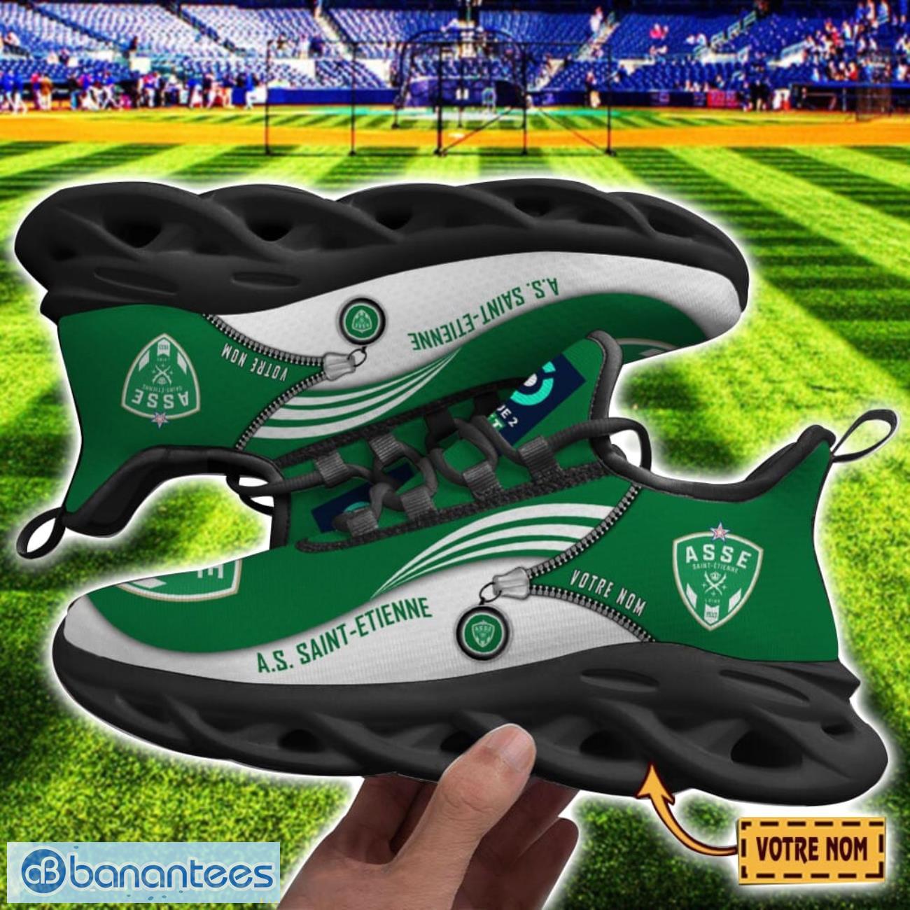 as saint etienne max soul shoes personalized name sneakers for fans 1 image AS Saint-Etienne Max Soul Shoes Personalized Name Sneakers For Fans Product Photo 2