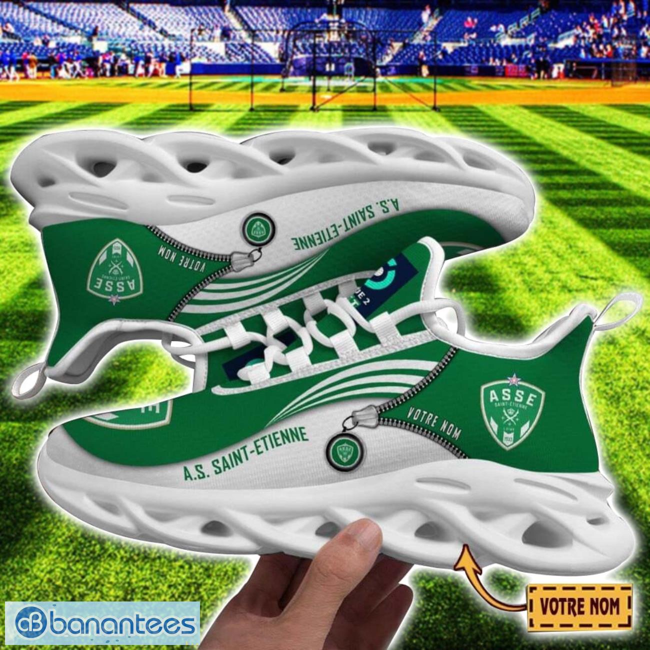 as saint etienne max soul shoes personalized name sneakers for fans image AS Saint-Etienne Max Soul Shoes Personalized Name Sneakers For Fans Product Photo 1