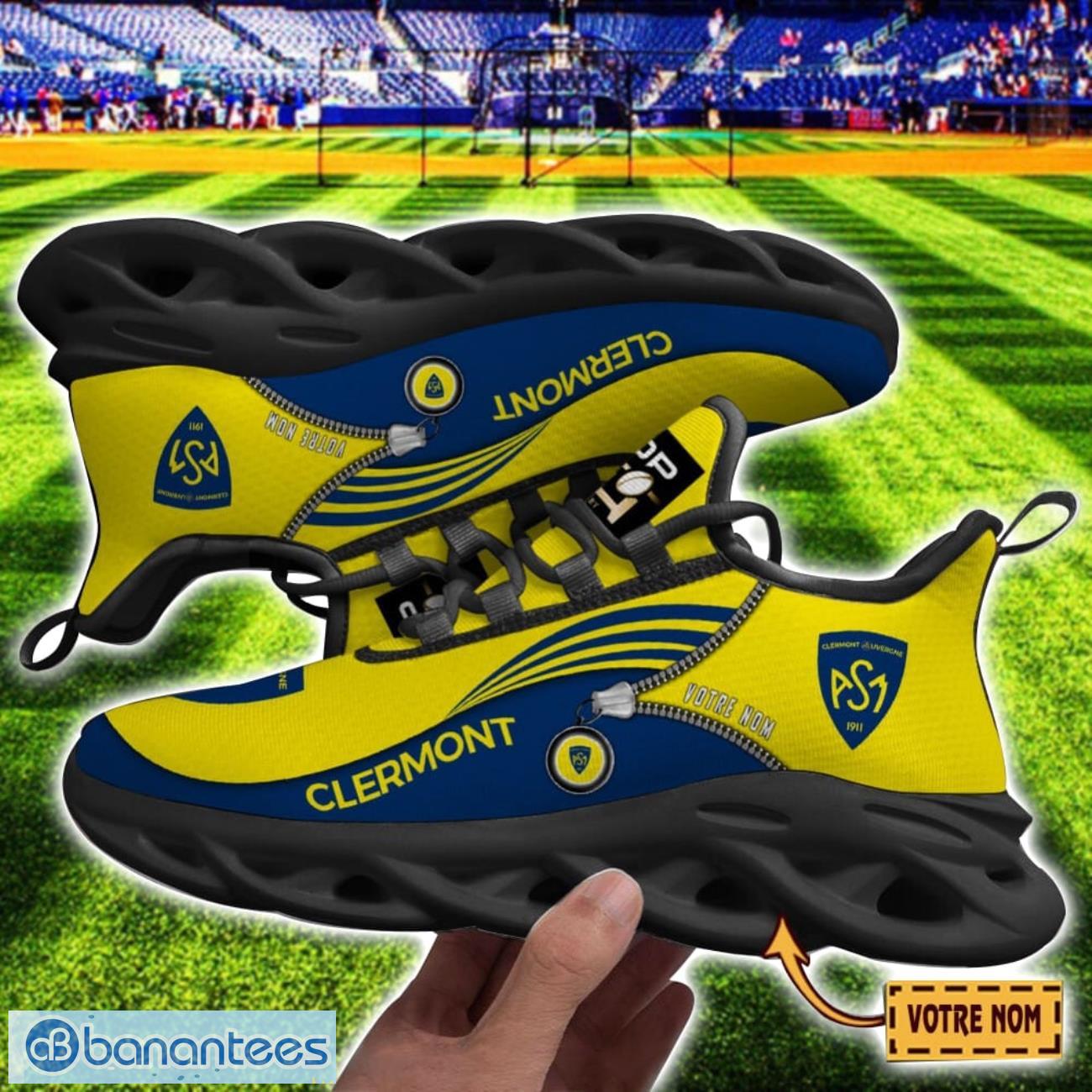 asm clermont auvergne max soul shoes personalized name sneakers for fans 1 image ASM Clermont Auvergne Max Soul Shoes Personalized Name Sneakers For Fans Product Photo 2