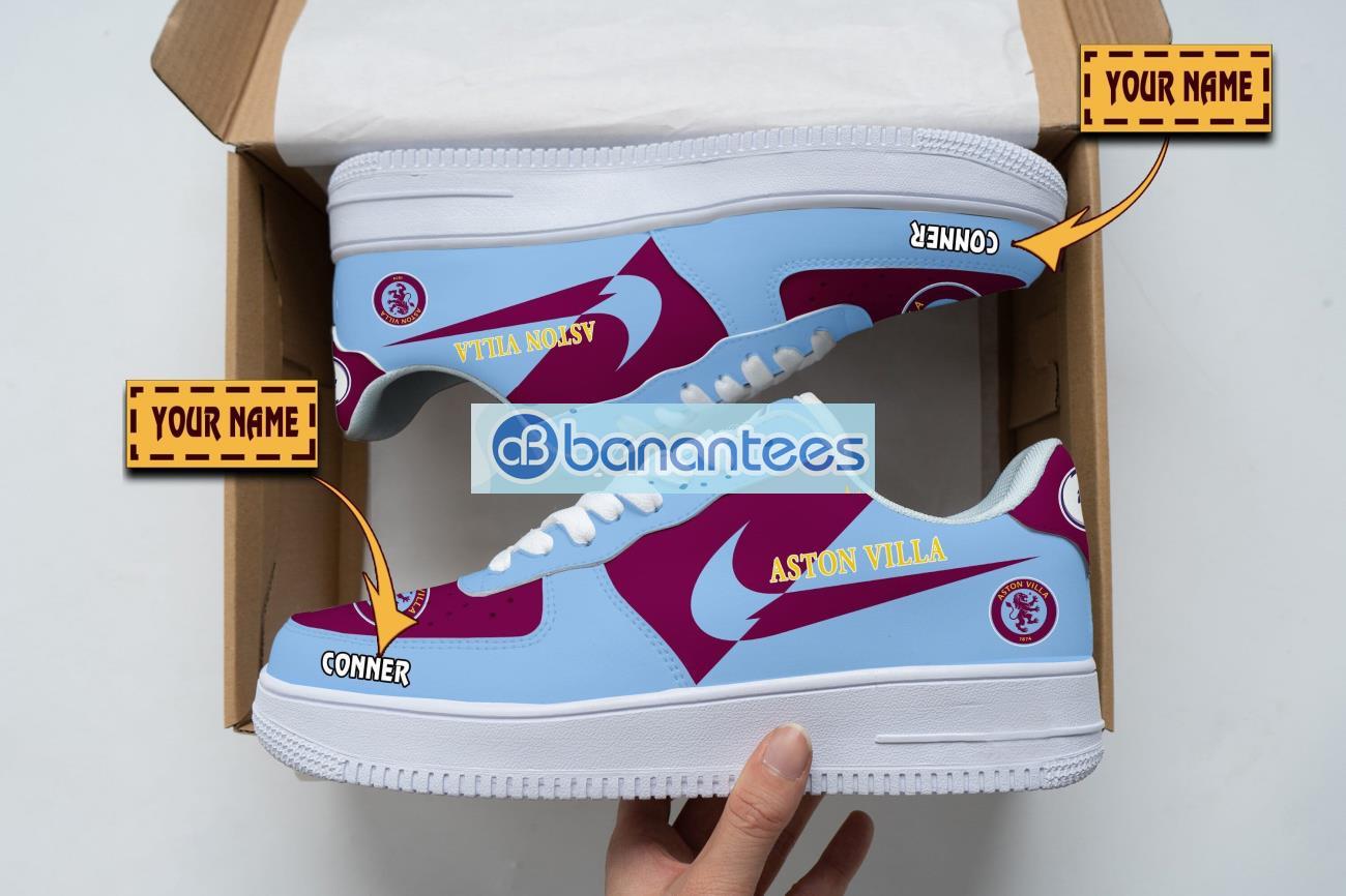 aston villa fc air force shoes custom name gift for fans af1 sneakers image Aston Villa F.C Air Force Shoes Custom Name Gift For Fans AF1 Sneakers Product Photo 1