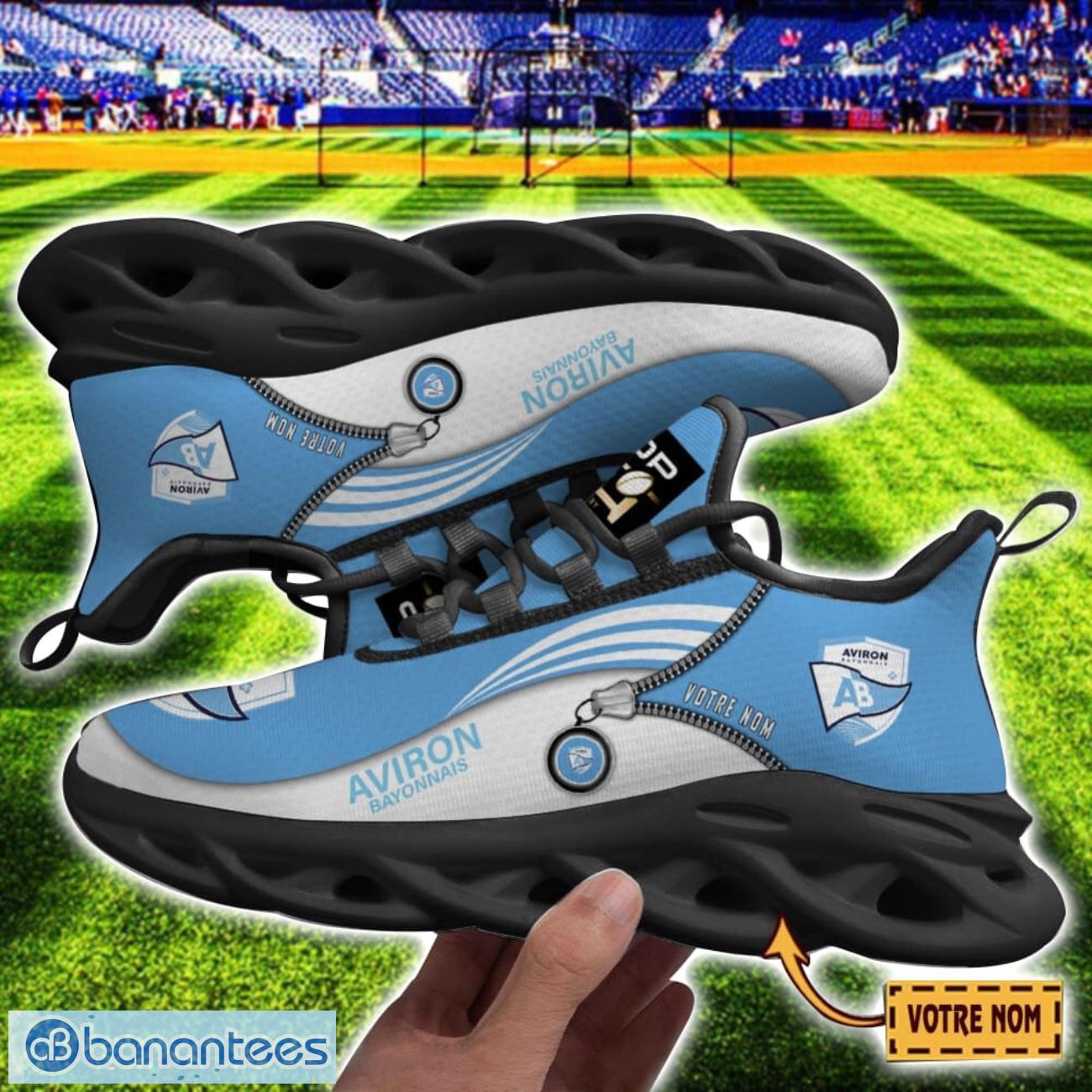 aviron bayonnais max soul shoes personalized name sneakers for fans 1 image Aviron Bayonnais Max Soul Shoes Personalized Name Sneakers For Fans Product Photo 2