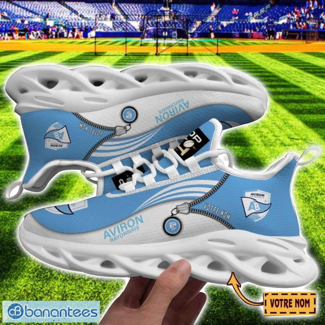 aviron bayonnais max soul shoes personalized name sneakers for fans image Aviron Bayonnais Max Soul Shoes Personalized Name Sneakers For Fans Product Photo 1