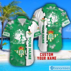 Real Betis Tropical Combo Hawaiian Shirt And Shorts Personalized Name For Fans Product Photo 2