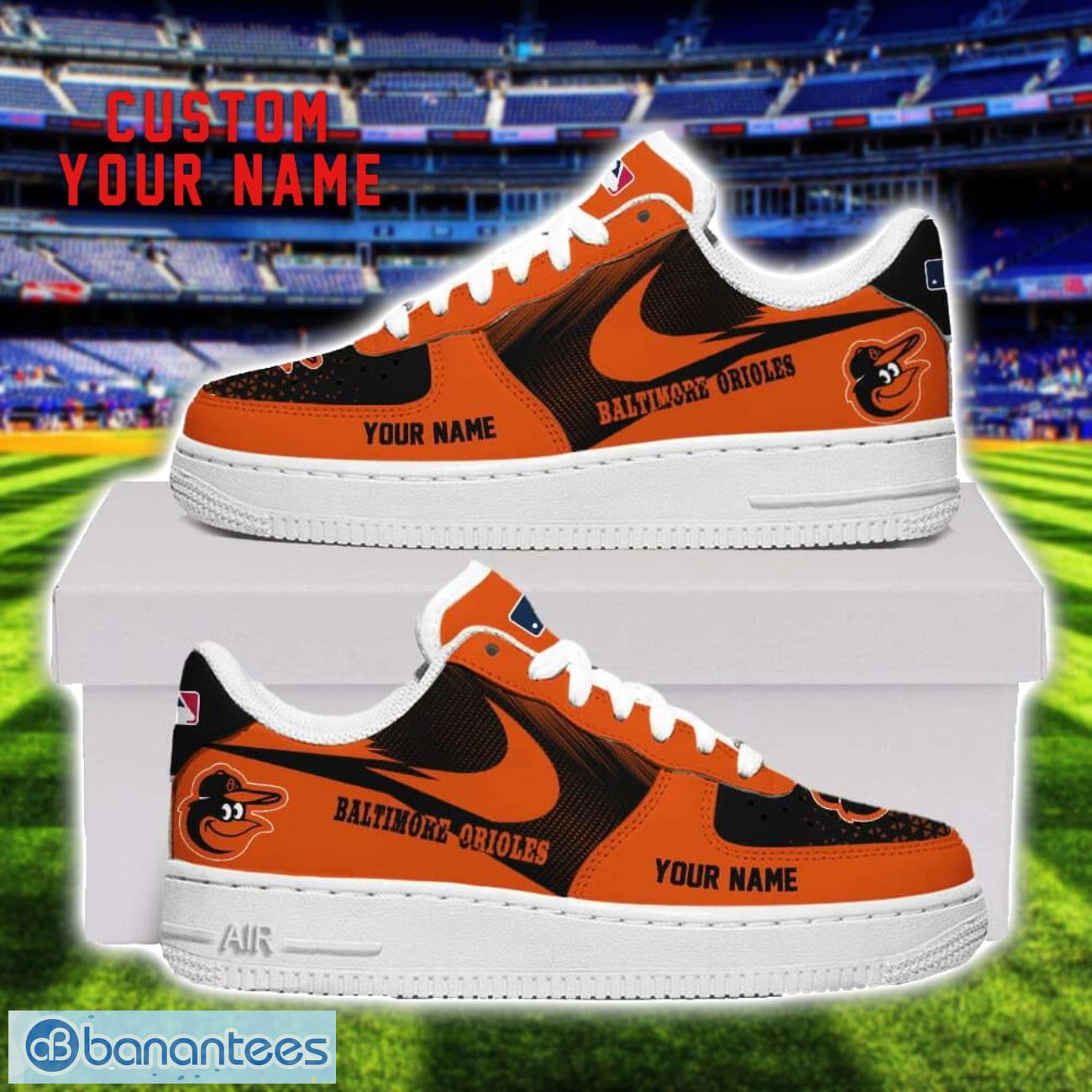 baltimore orioles air force shoes sneakers for men women gift custom name image Baltimore Orioles Air Force Shoes Sneakers For Men Women Gift Custom Name Product Photo 1