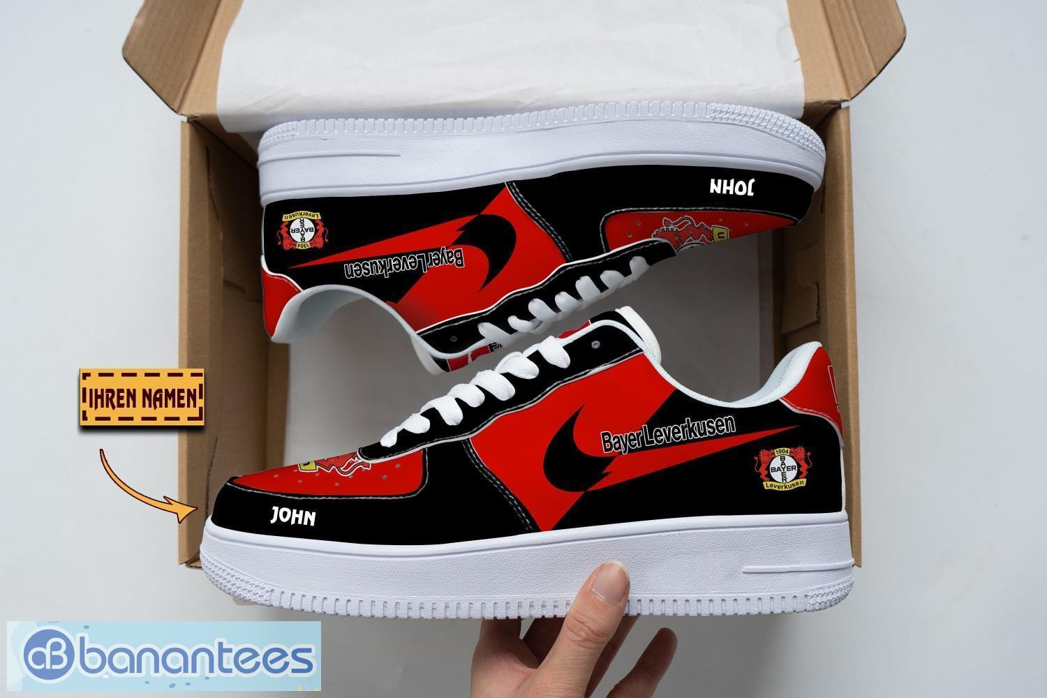 bayer 04 leverkusen air force shoes custom name gift for fans af1 sneakers image Bayer 04 Leverkusen Air Force Shoes Custom Name Gift For Fans AF1 Sneakers Product Photo 1