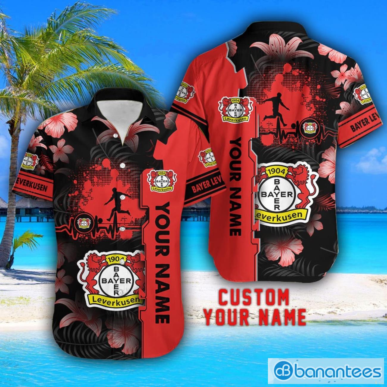 bayer leverkusen tropical combo hawaiian shirt and shorts personalized name for fans 1 image Bayer Leverkusen Tropical Combo Hawaiian Shirt And Shorts Personalized Name For Fans Product Photo 2