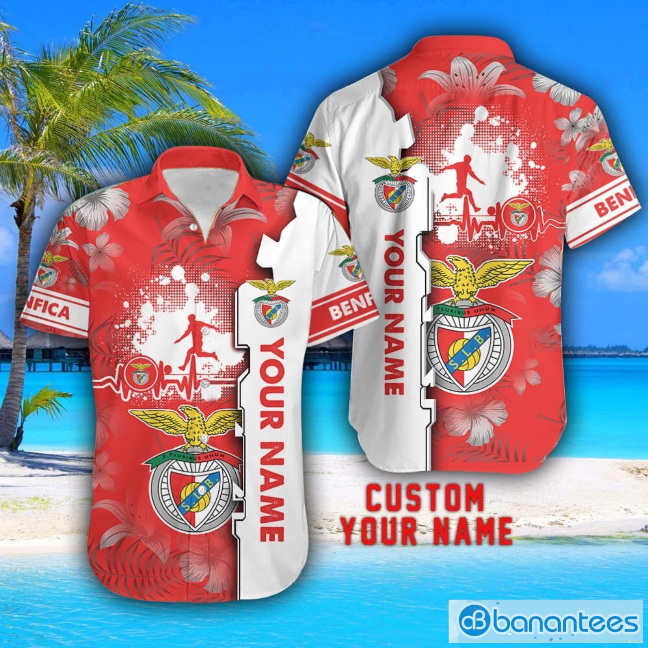benfica tropical combo hawaiian shirt and shorts personalized name for fans 1 image Benfica Tropical Combo Hawaiian Shirt And Shorts Personalized Name For Fans Product Photo 2