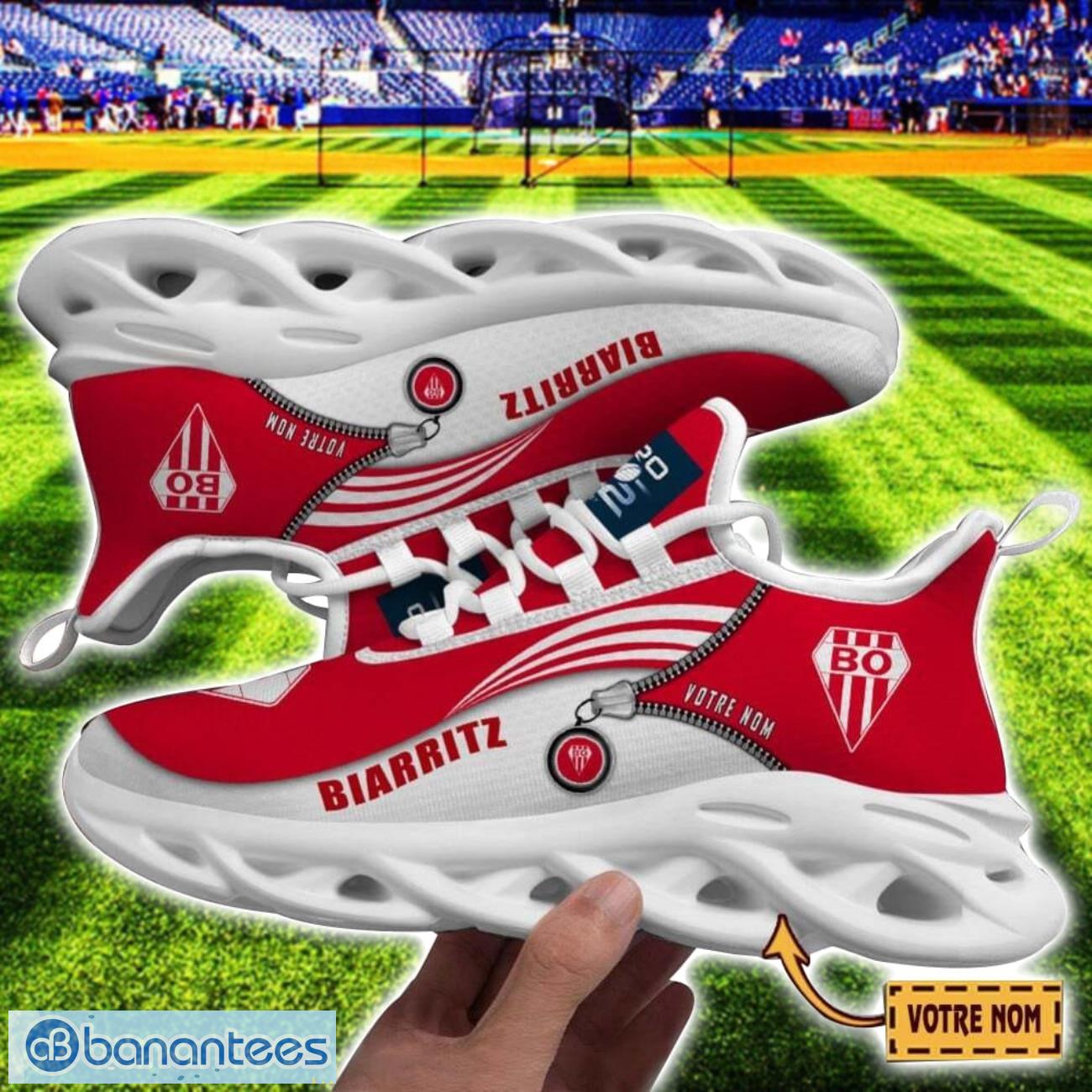 biarritz olympique max soul shoes personalized name sneakers for fans image Biarritz Olympique Max Soul Shoes Personalized Name Sneakers For Fans Product Photo 1