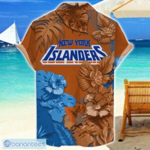 New York Islanders Skull Flower Hawaiian Shirt NHL Halloween Gift For Sports Fans Product Photo 2