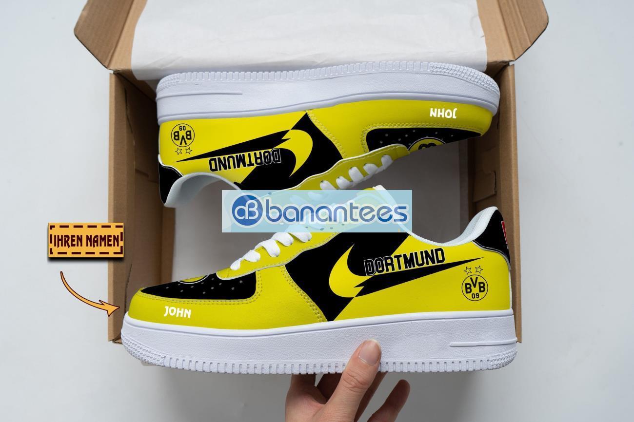 borussia dortmund air force shoes custom name gift for fans af1 sneakers image Borussia Dortmund Air Force Shoes Custom Name Gift For Fans AF1 Sneakers Product Photo 1