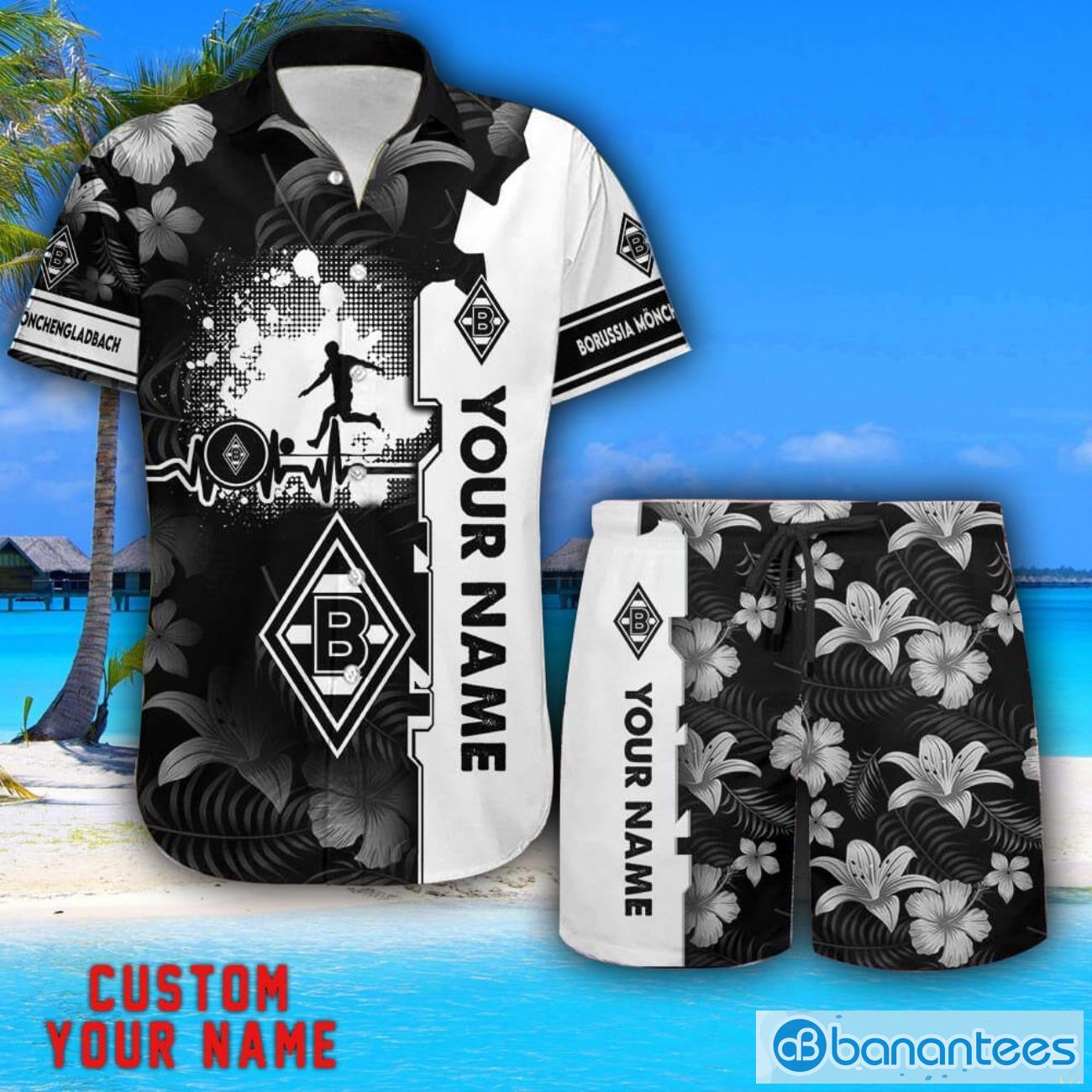 borussia mnchengladbach tropical combo hawaiian shirt and shorts personalized name for fans image Borussia Mönchengladbach Tropical Combo Hawaiian Shirt And Shorts Personalized Name For Fans Product Photo 1
