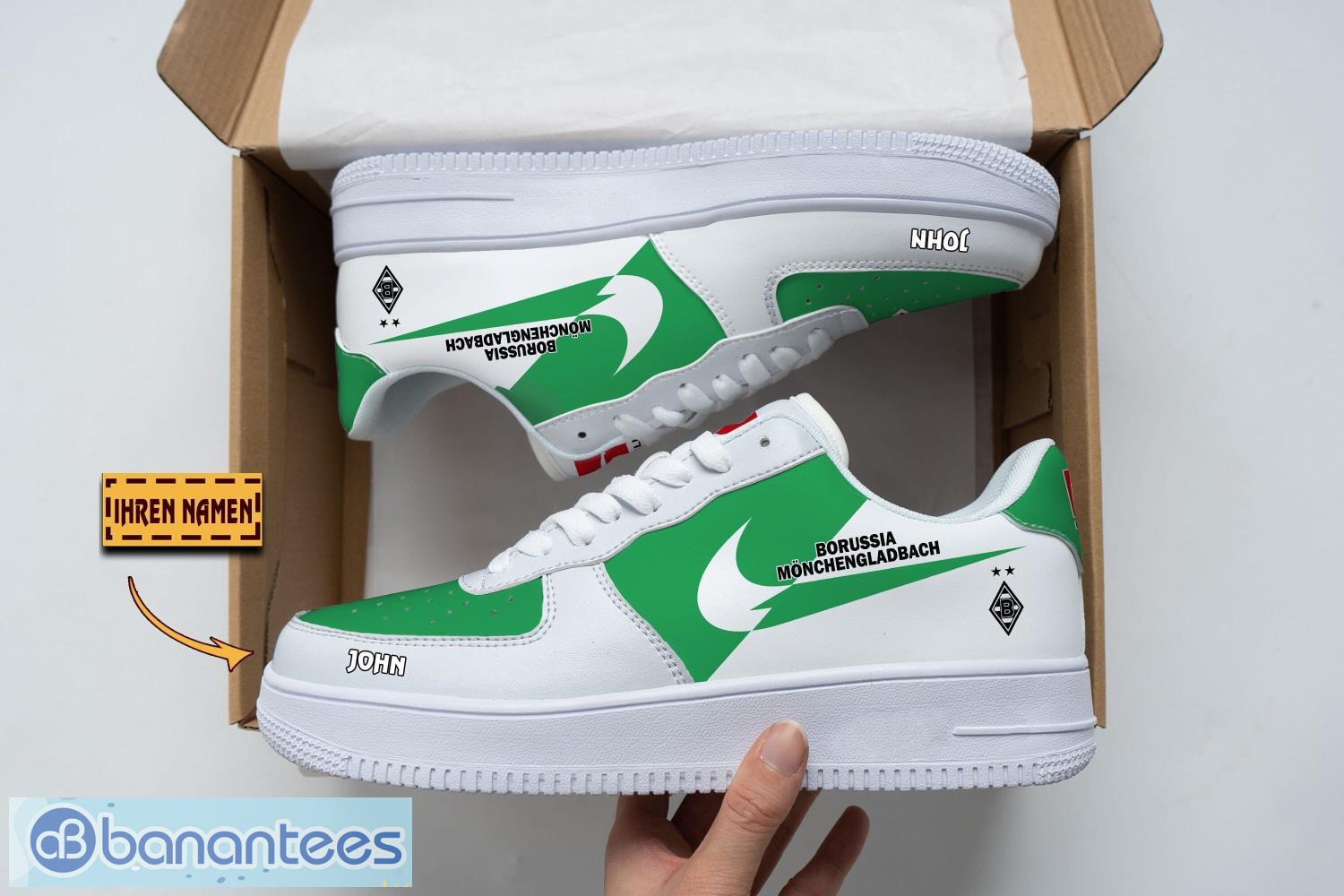 borussia monchengladbach air force shoes custom name gift for fans af1 sneakers image Borussia Monchengladbach Air Force Shoes Custom Name Gift For Fans AF1 Sneakers Product Photo 1