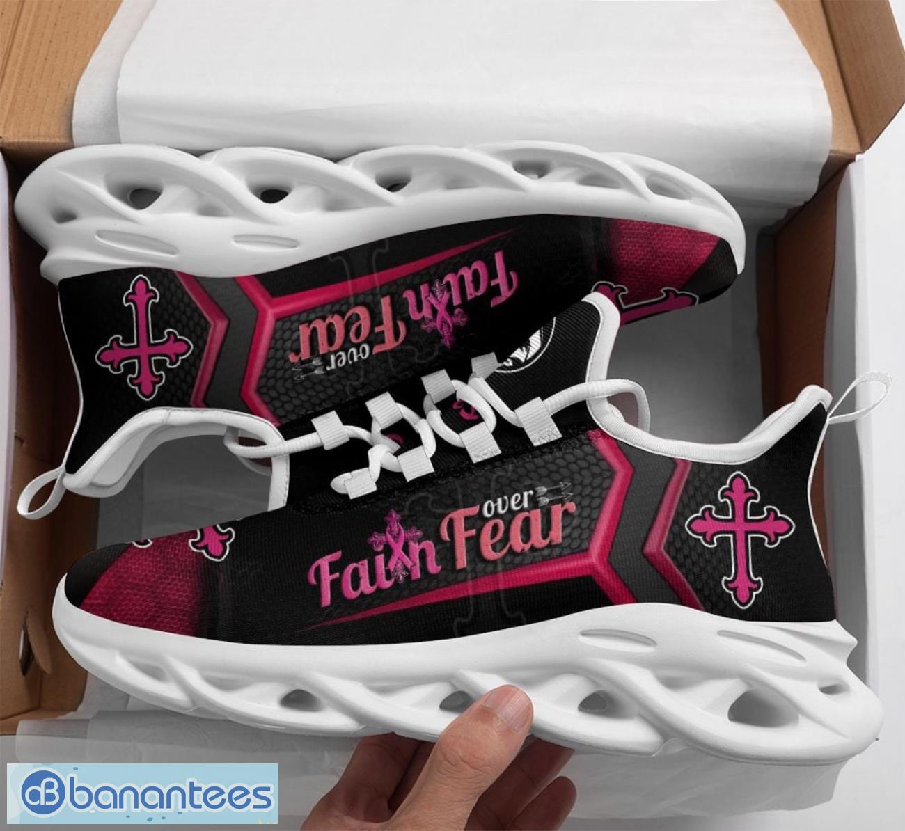 breast cancer max soul shoes running sneakers sport sneakers gift image Breast Cancer Max Soul Shoes Running Sneakers Sport Sneakers Gift Product Photo 1