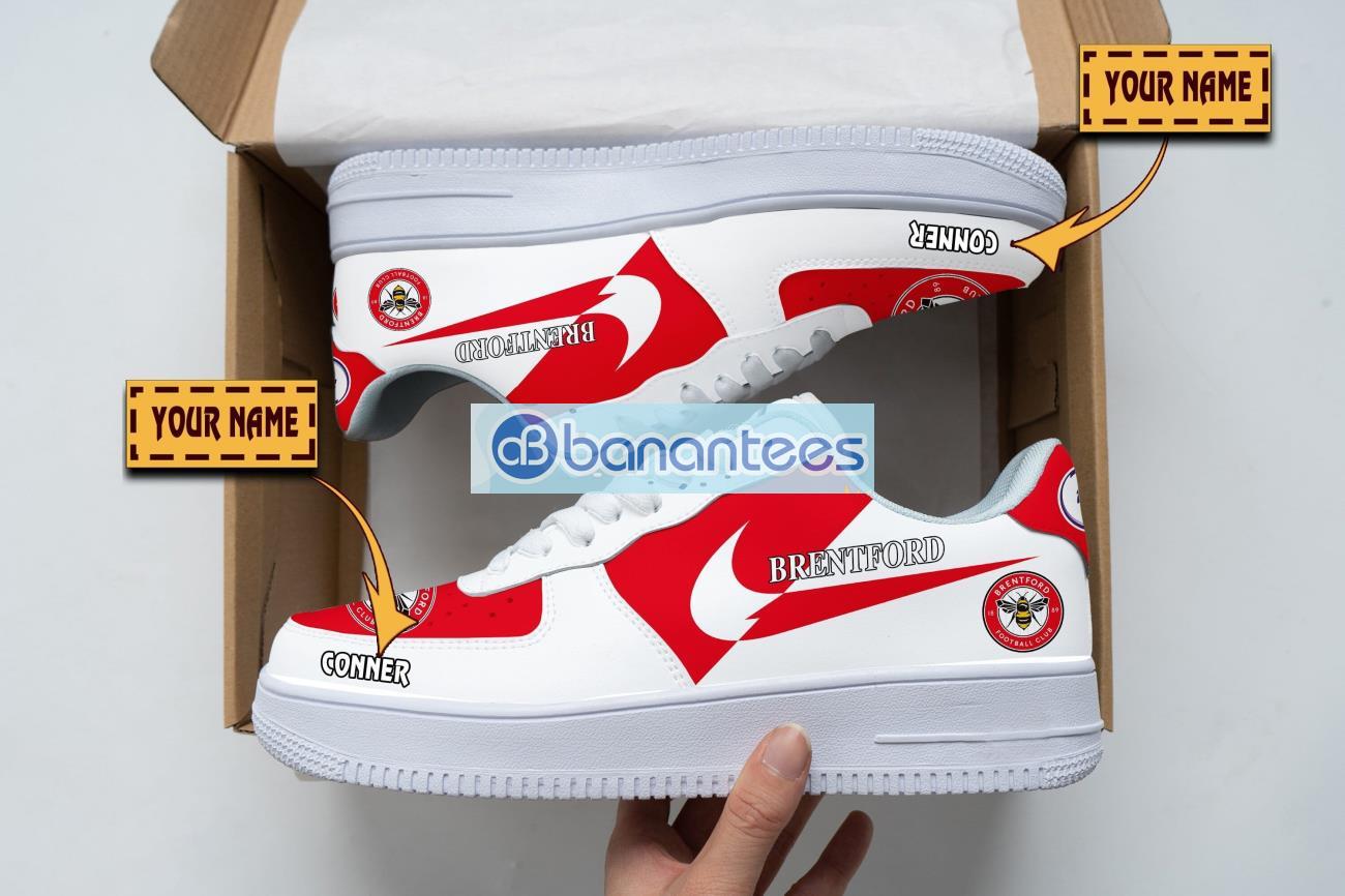 brentford fc air force shoes custom name gift for fans af1 sneakers image Brentford FC Air Force Shoes Custom Name Gift For Fans AF1 Sneakers Product Photo 1
