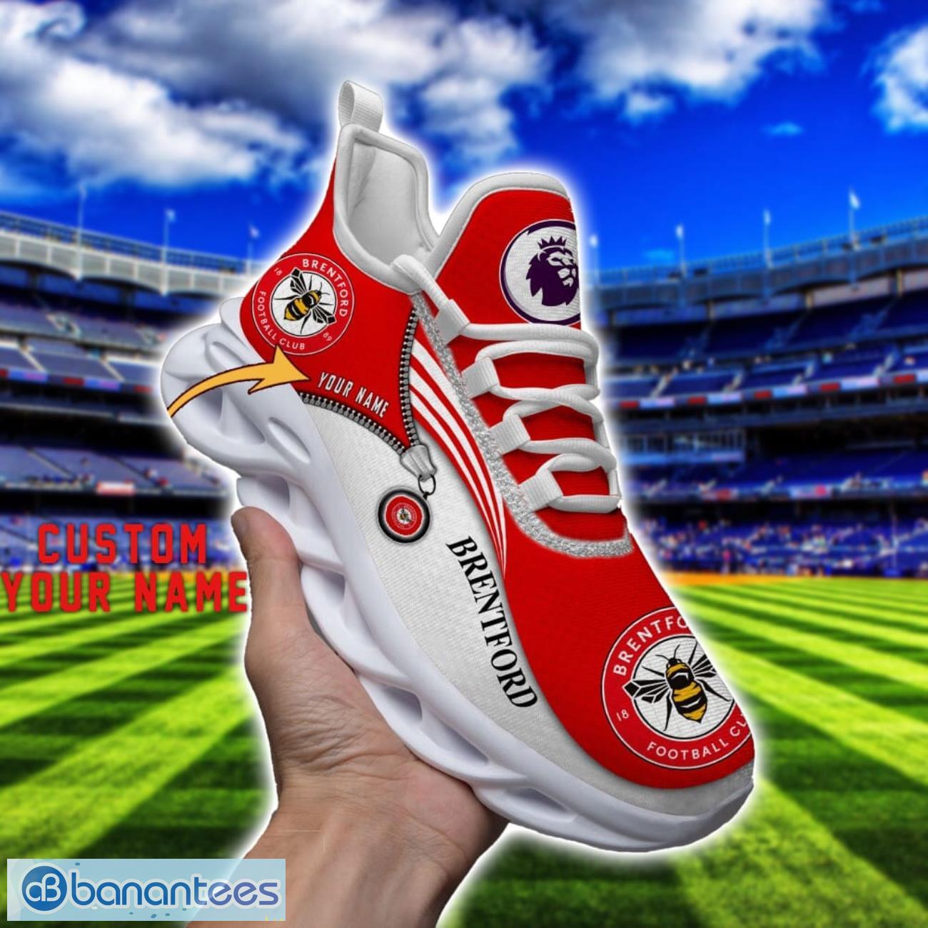 brentford fc max soul shoes personalized name sneakers for fans 2 image Brentford FC Max Soul Shoes Personalized Name Sneakers For Fans Product Photo 3
