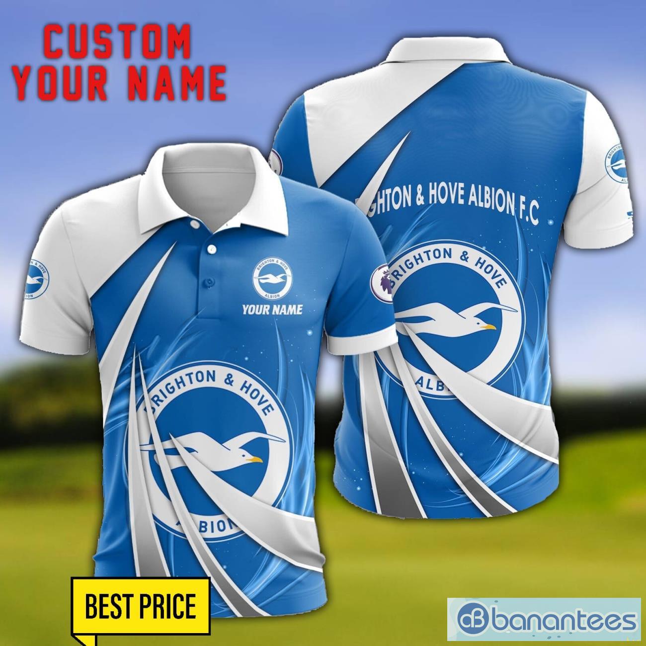 brighton amp hove albion fc personalized name 3d polo shirt gift for sport golf lover image Brighton & Hove Albion F.C Personalized Name 3D Polo Shirt Gift For Sport Golf Lover Product Photo 1