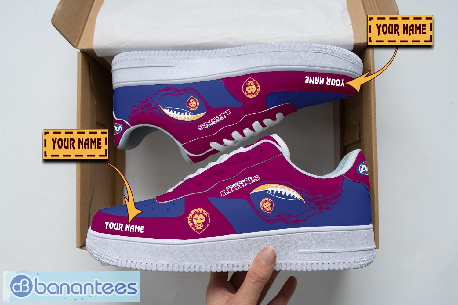 brisbane lions air force shoes custom name men women gift af1 shoes image Brisbane Lions Air Force Shoes Custom Name Men Women Gift AF1 Shoes Product Photo 1