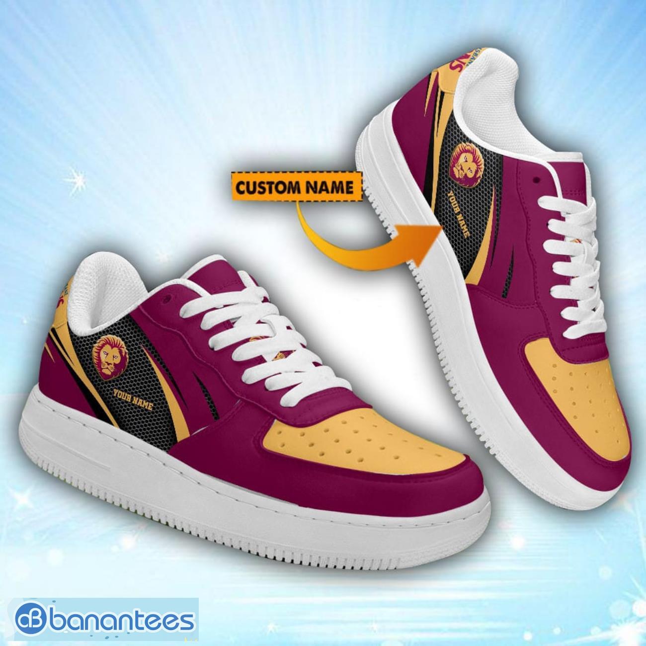 brisbane lions air force shoes team sneakers custom name unique gift for fans 1 image Brisbane Lions Air Force Shoes Team Sneakers Custom Name Unique Gift For Fans Product Photo 2