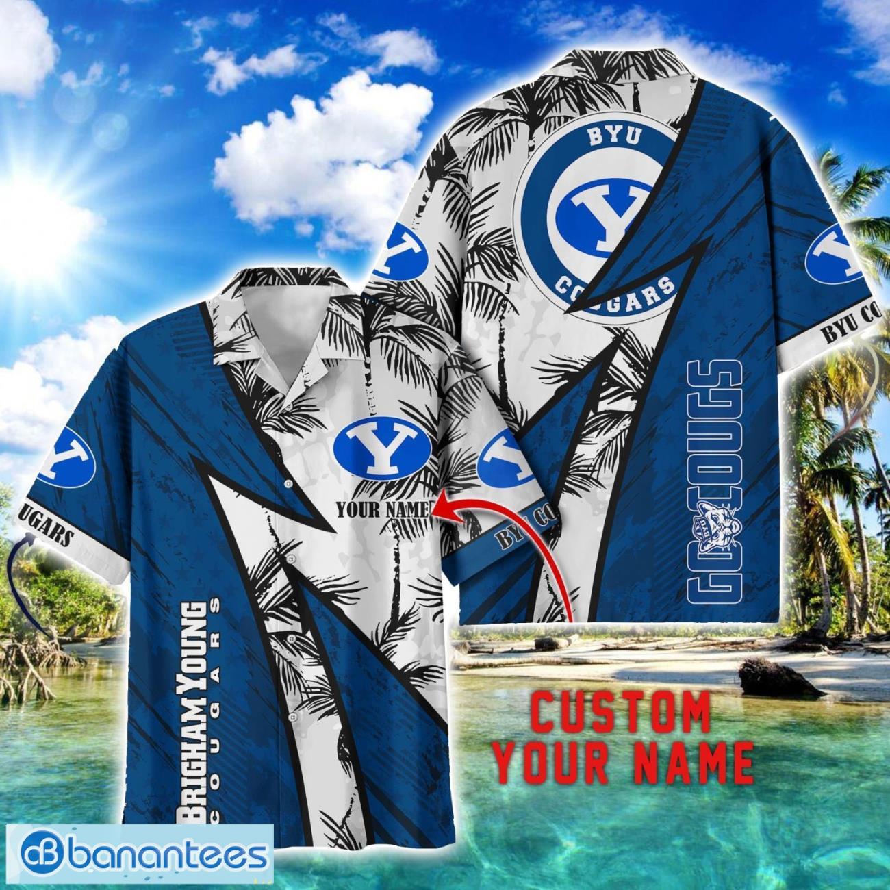 byu cougars aop hawaiian shirt beach summer shirt personalized name for fans image BYU Cougars AOP Hawaiian Shirt Beach Summer Shirt Personalized Name For fans Product Photo 1