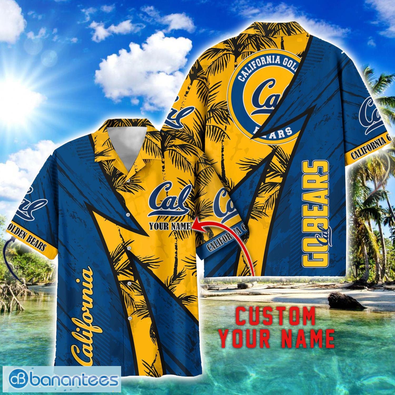 california golden bears aop hawaiian shirt beach summer shirt personalized name for fans image California Golden Bears AOP Hawaiian Shirt Beach Summer Shirt Personalized Name For fans Product Photo 1