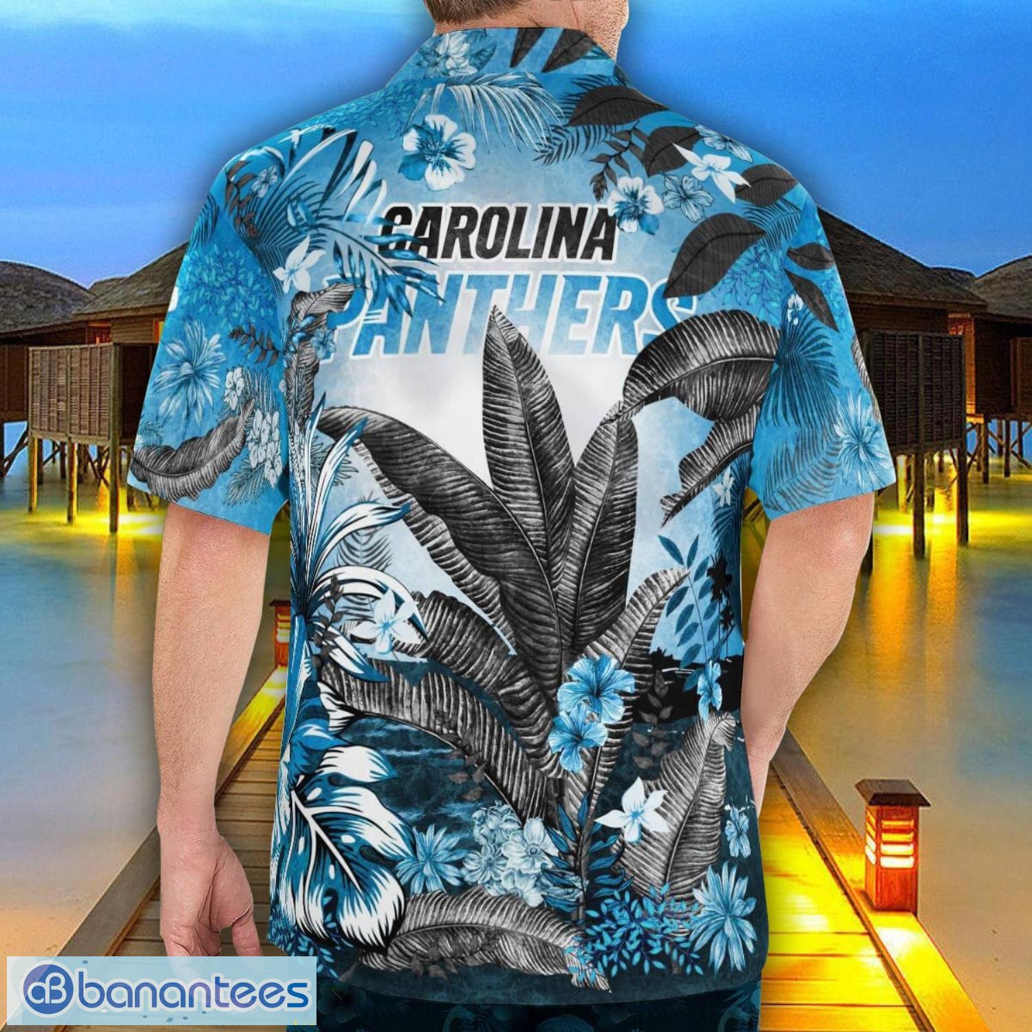 carolina panthers tropical floral skull 3d hawaiian shirt beach shirt halloween gift 1 image Carolina Panthers Tropical Floral Skull 3D Hawaiian Shirt Beach Shirt Halloween Gift Product Photo 2