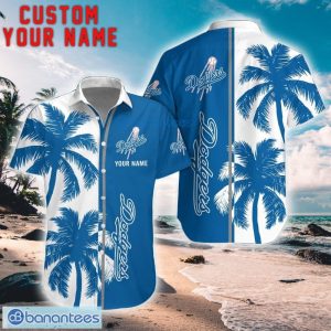 Los Angeles Dodgers Coconut Pattern Hawaiian Shirt And Shorts Personalized Name Unique Gift For Summer Product Photo 1
