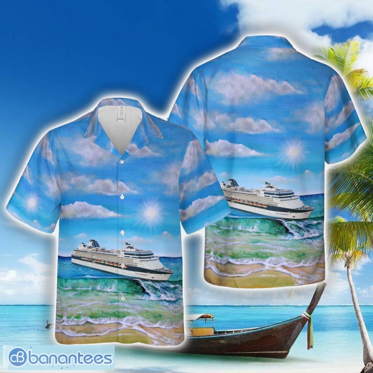 celebrity cruises celebrity infinity hawaiian shirt image Celebrity Cruises Celebrity Infinity Hawaiian Shirt Product Photo 1
