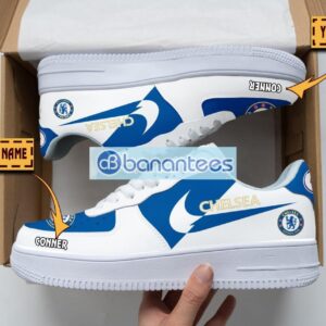 Chelsea F.C. Air Force Shoes Custom Name Gift For Fans AF1 Sneakers Product Photo 1
