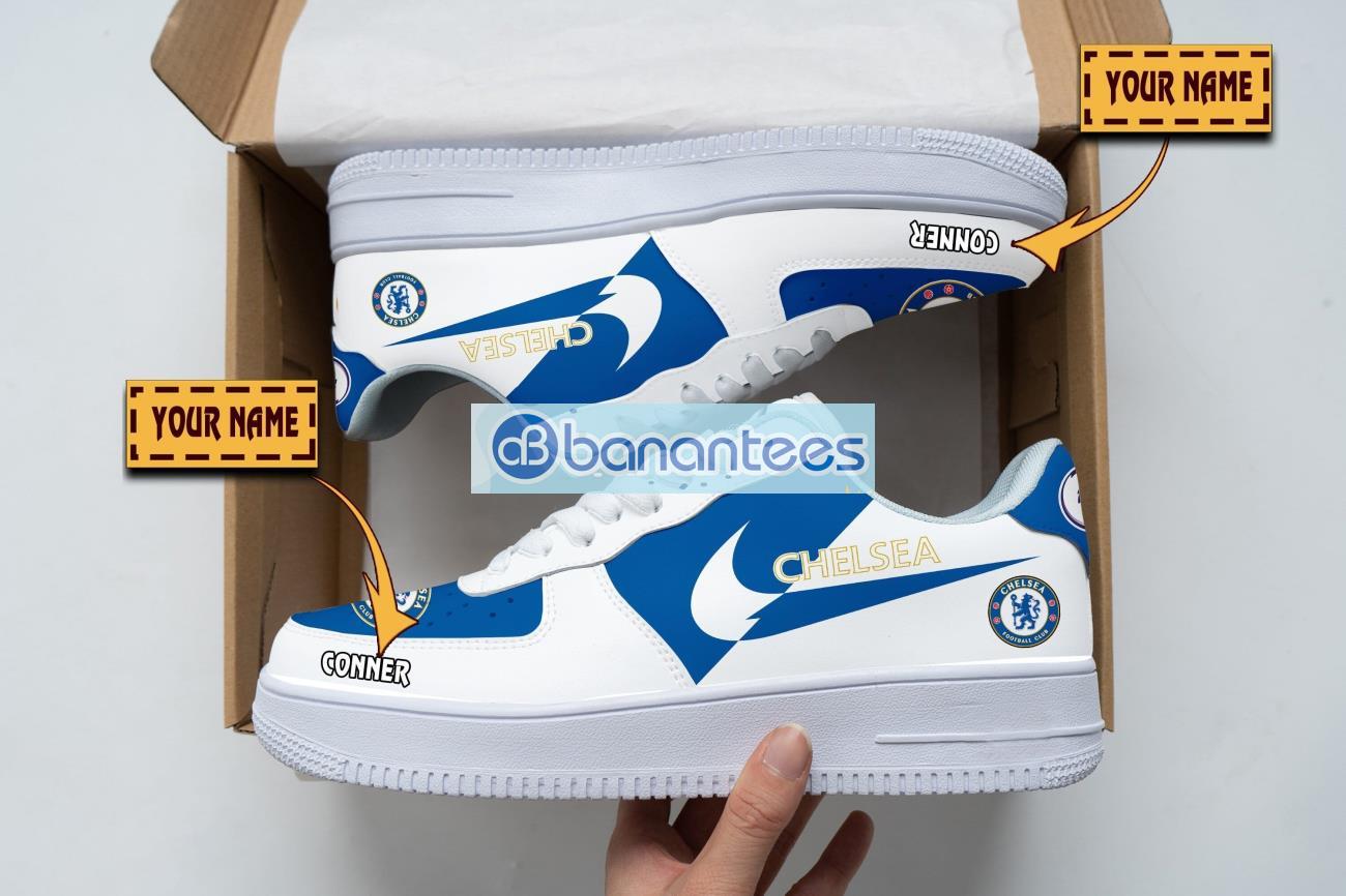 chelsea fc air force shoes custom name gift for fans af1 sneakers image Chelsea F.C. Air Force Shoes Custom Name Gift For Fans AF1 Sneakers Product Photo 1