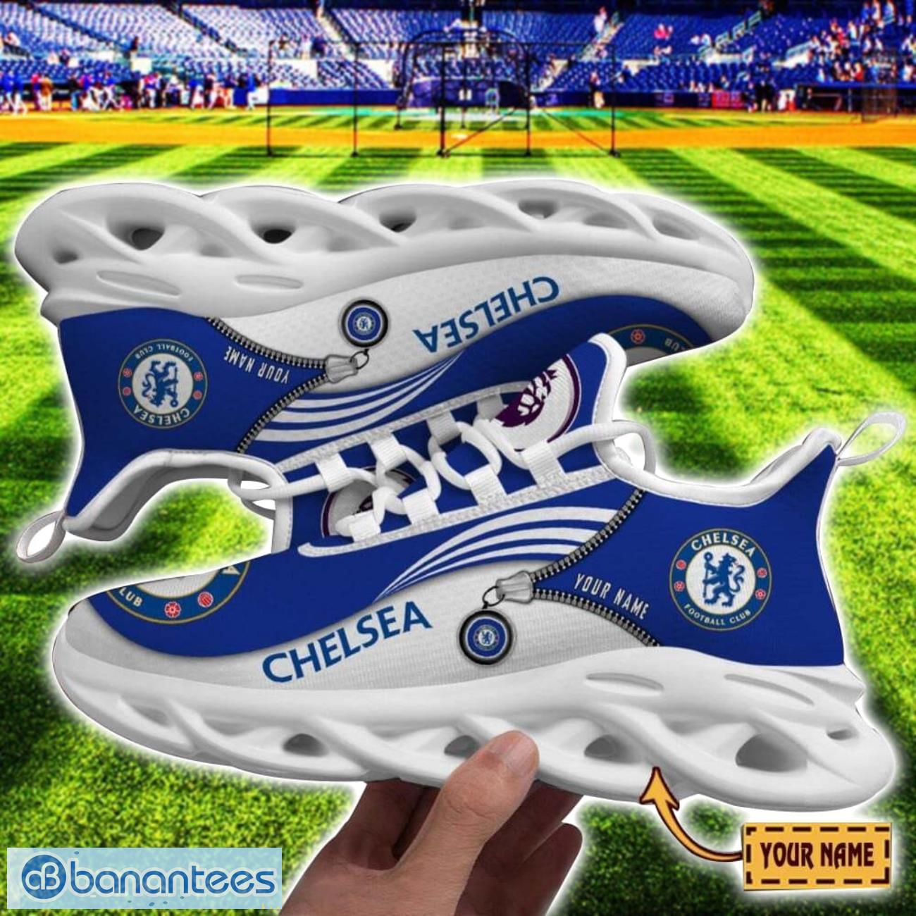 chelsea fc max soul shoes personalized name sneakers for fans image Chelsea F.C. Max Soul Shoes Personalized Name Sneakers For Fans Product Photo 1