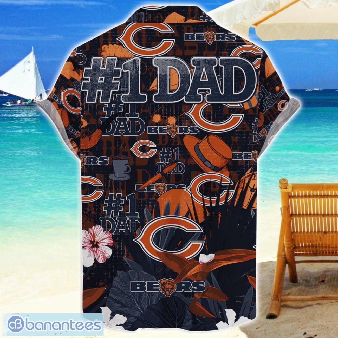 chicago bears hawaiian shirt fathers day gift for dad grandpa nfl team 1 image Chicago Bears Hawaiian Shirt Father’s Day Gift For Dad Grandpa NFL Team Product Photo 2