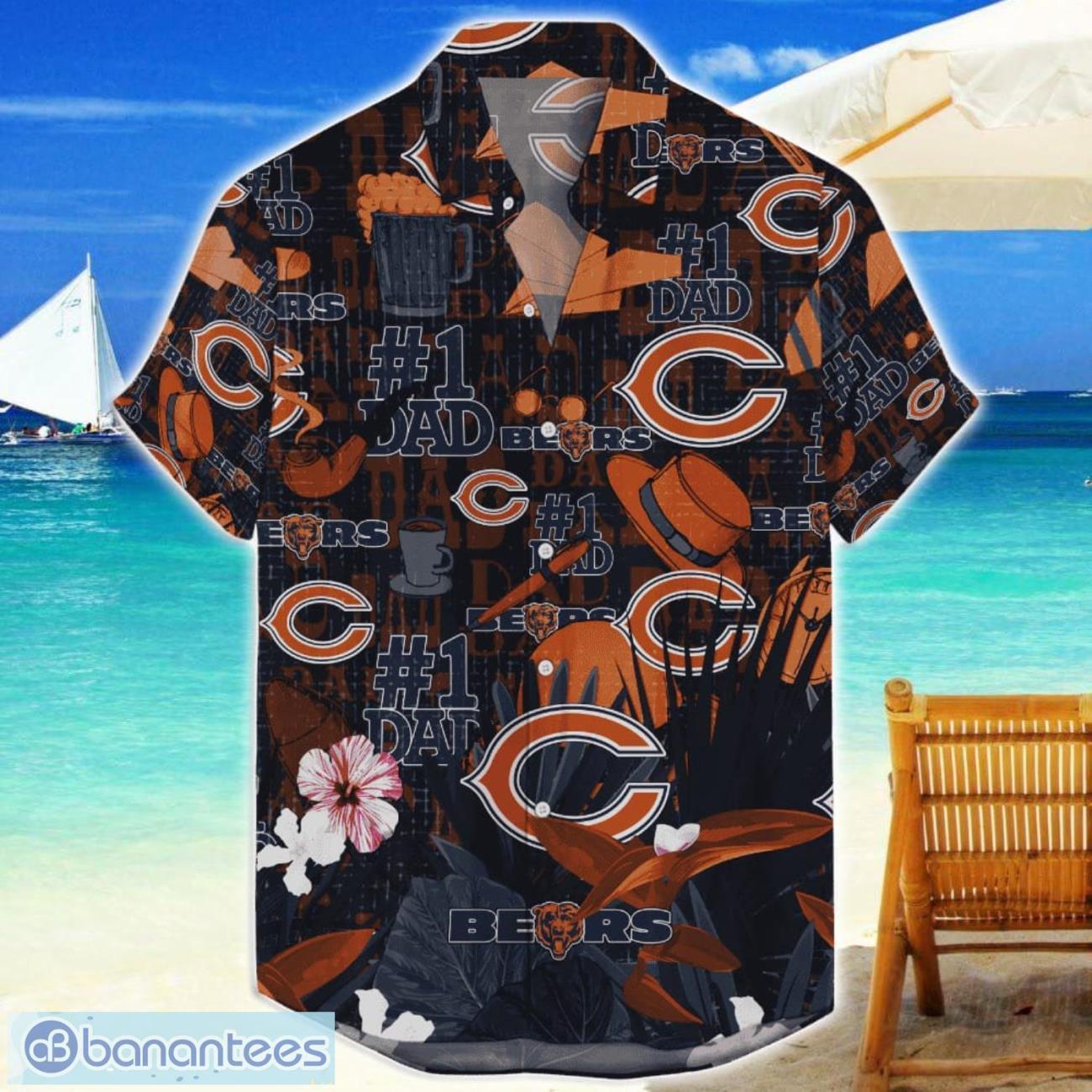 chicago bears hawaiian shirt fathers day gift for dad grandpa nfl team image Chicago Bears Hawaiian Shirt Father’s Day Gift For Dad Grandpa NFL Team Product Photo 1