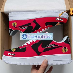 Chicago Blackhawks Air Force Shoes Custom Name Gift For Fans AF1 Sneakers Product Photo 1