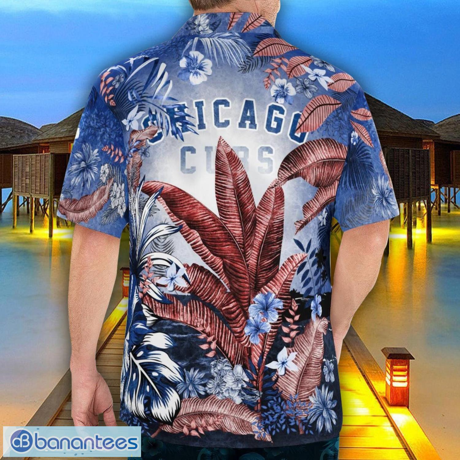 chicago cubs tropical floral skull 3d hawaiian shirt beach shirt halloween gift 1 image Chicago Cubs Tropical Floral Skull 3D Hawaiian Shirt Beach Shirt Halloween Gift Product Photo 2