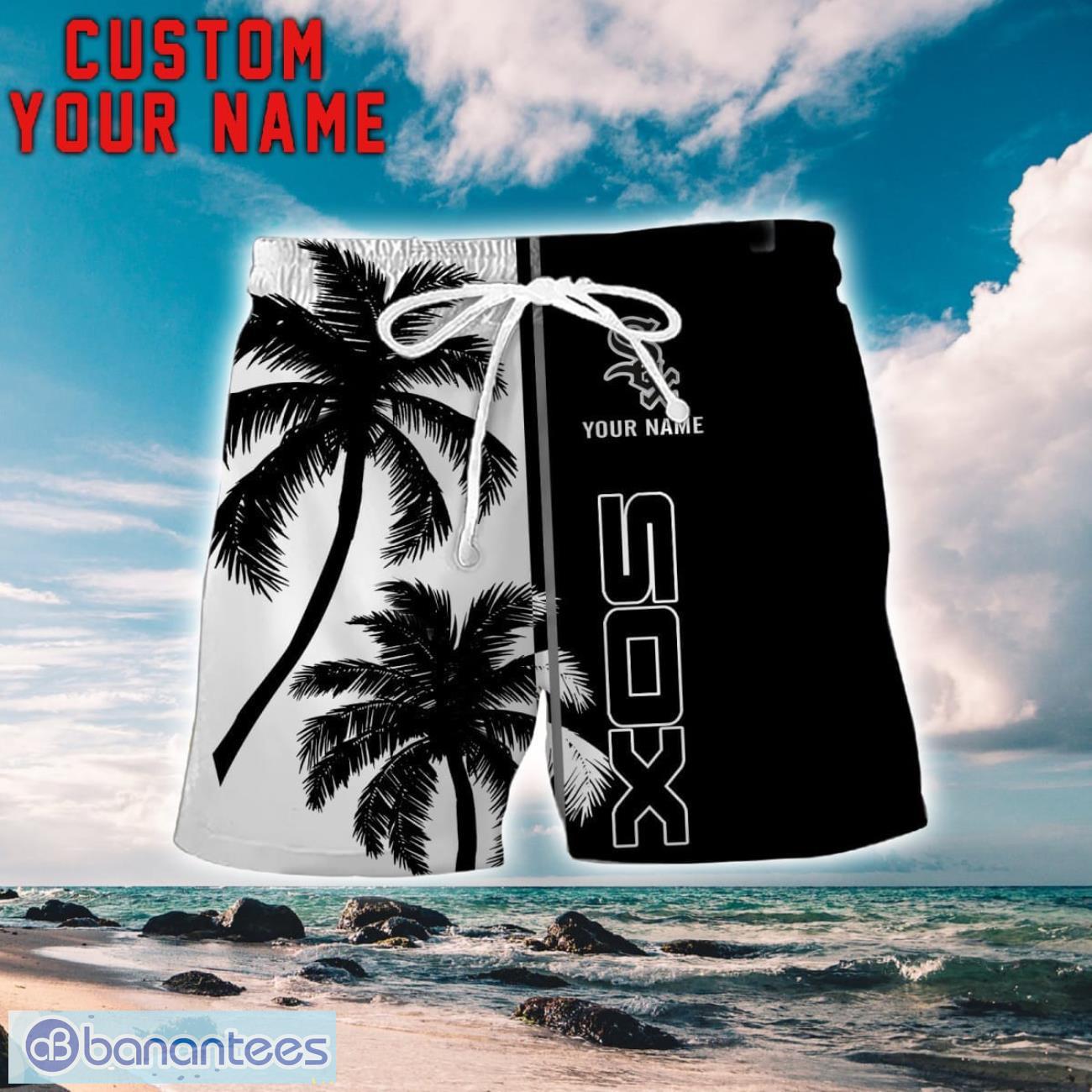 chicago white sox coconut pattern hawaiian shirt and shorts personalized name unique gift for summer 1 image Chicago White Sox Coconut Pattern Hawaiian Shirt And Shorts Personalized Name Unique Gift For Summer Product Photo 2